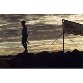 Fisherman at the Breakwater Marina, Townsville, 1991