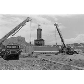Work in progress on the George Roberts Bridge, Townsville, 12 January 1976