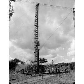 First pile being driven on the Nathan Street Bridge, Townsville, 8 April 1967