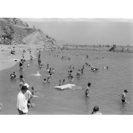 Coral Sea Memorial Rockpool in use, Townsville Strand, 24 November 1968