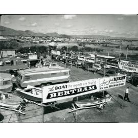 Car, boat and caravan exhibits at the Townsville Show, 1966