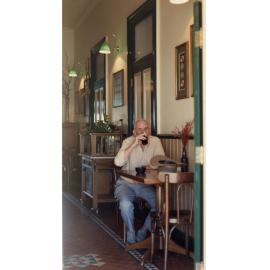 A man drinking at the Australian Hotel, Palmer Street, South Townsville, 1991