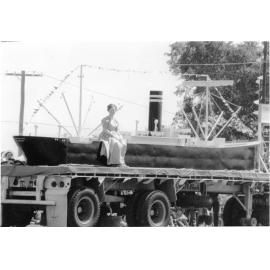 A scene from the Cavalcade of Progress procession at the Townsville Sports Reserve for the Royal Visit, 20 April 1970