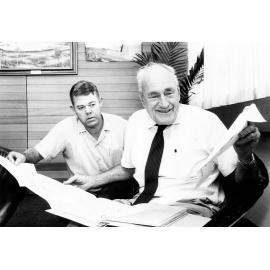 Mayor of Thuringowa, Mr Dan Gleeson, with Mr Peter Arnold. 