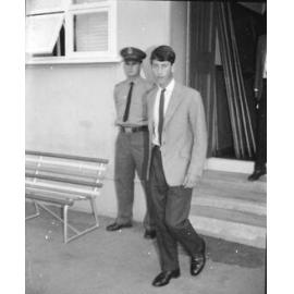 Prince Charles leaving the airport, 17th May, 1966. 