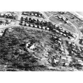 Aerial view of Bishops Lodge, Belgian Gardens, Townsville, 3 August 1970