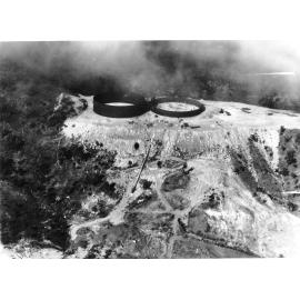 Reservoirs under construction on Mount Louisa, Townsville, 1970. 