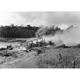 Clearing land for Paluma Dam, near Townsville, 1973 