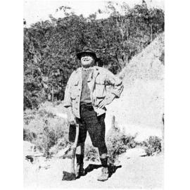 A timber cutter, Hervey's Range Road, Townsville, 1952