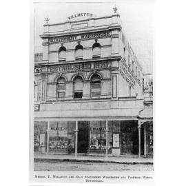 Messrs. T. Willmett's and Co.'s Stationery Warehouse and Printing Works, Flinders Street, Townsville, 1897 