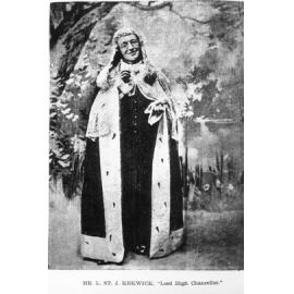 Mr. L. St. J. Kekwick as the Lord High Chancellor, in the Townsville Opera Society's production of Iolanthe, 1896. 