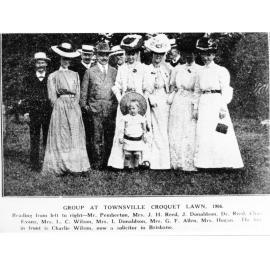 Group at Townsville croquet lawn, 1906. 