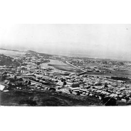 The city, harbour and South Townsville, view from the slopes of Castle Hill. 