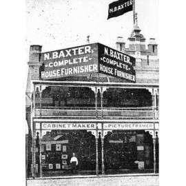 N. Baxter's furniture store, Flinders Street, 1906 