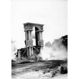 Demolition of Hubert Wells power house, Townsville, 1969. 