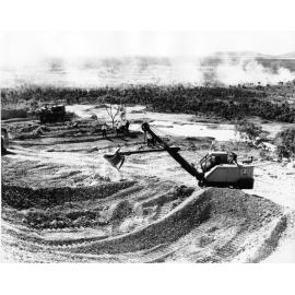 Work on the Mount Louisa reservoir site, Townsville, 1968. 