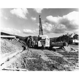 Water main being laid in Nathan Street, Aitkenvale, Townsville, 1968. 