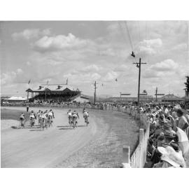 Cycling event at the Townsville show grounds, Jubilee Day, 9 May 1951