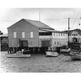 Townsville Yacht Squadron building, Ross Creek, Townsville, 1977. 