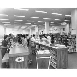 [City Library circulation desk, Townsville, 1978] 