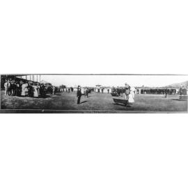 Racegoers watching the "Bracelet" run at Cluden Racecourse during Jubilee celebrations, Townsville, 1913