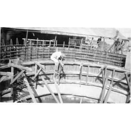 Stokes Street pump station, showing staging for concrete pouring, Townsville. 