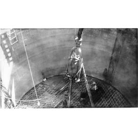 Placing floor steel, Perkins Street pump well, Townsville. 