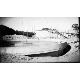 Clarifier and sludge tanks, treatment works, Townsville, June 1938. 