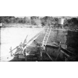 Treatment works, secondary digestion tank, Townsville, June 1938