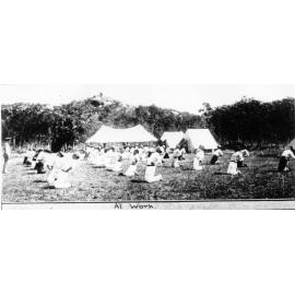 Teachers exercising at the physical training school, Magnetic Island, September 1912