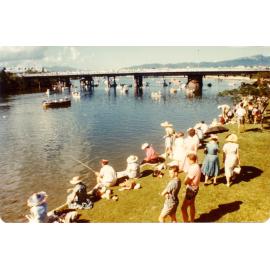 Fishing competition, Ross Creek, Townsville, near Victoria Bridge 