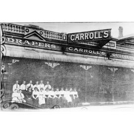 Carroll's store and staff, Flinders Street, Townsville, ca. 1910 