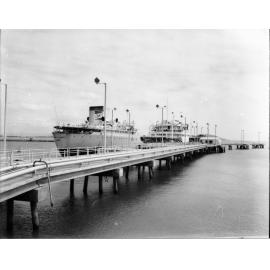 S.S. "William G. Walkley", the first ship to dock at the new oil terminal, Townsville harbour, 1967 