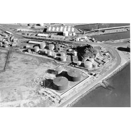 Three new oil tanks, and existing tanks, Magazine Island,Townsville harbour, 1974