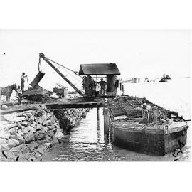 Work on the jetty, Townsville harbour. 