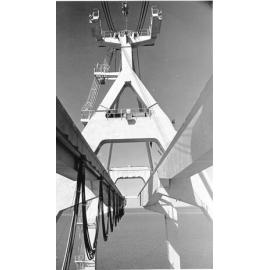 Container crane, Townsville harbour, South Townsville, Townsville, 6 June 1974