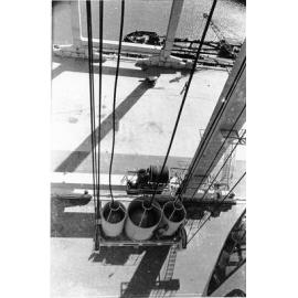 Container crane, Townsville harbour, South Townsville, Townsville, 6 June 1974