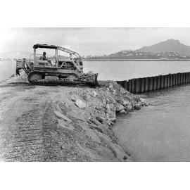 Harbour reclamation, Western breakwater, Townsville, 9 March 1973