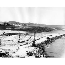 View of reclamation construction work, South Townsville, 20 October 1967