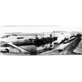 Townsville harbour showing the new pier wharves. 