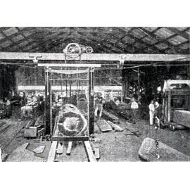 Rooney's sawmill on Ross River, Railway Estate, Townsville, 1906