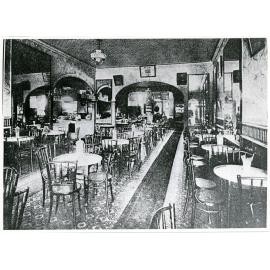 Interior of the refreshment rooms of S. Macree's Oyster Saloon, Flinders Street, Townsville, 1913