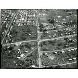 Aerial view of Nathan and K-Mart Plaza sites and the Aitkenvale school, Townsville, circa 1968