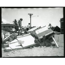 The demolition of the Queensland Ambulance Transport Brigade's premises corner of Stanley Street and Sturt Streets, Townsville City, Townsville, 15 September 1968