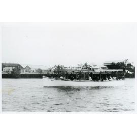 Fred Sell's ferry launch, the "Regal" in Ross Creek, Townsville, 1920