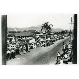 Victory Parade, Flinders Street West, Townsville, 10 June 1946