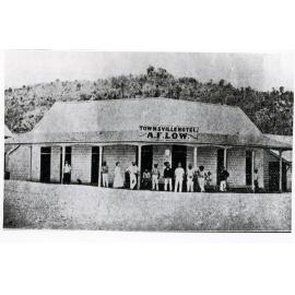 A.F. Low's Townsville Hotel, at the corner of Denham and Flinders Street, Townsville, 1874