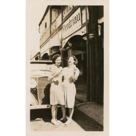 Two girls who worked in the hotel in Ingham, 1943
