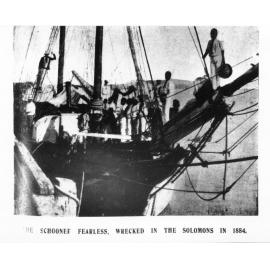 Australian South Sea Islanders aboard the schooner Fearless, wrecked in the Solomons in 1884