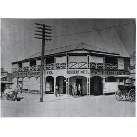 Wyatt's Herbert Hotel on the corner of Stokes and Sturt Street, Townsville, circa 1913